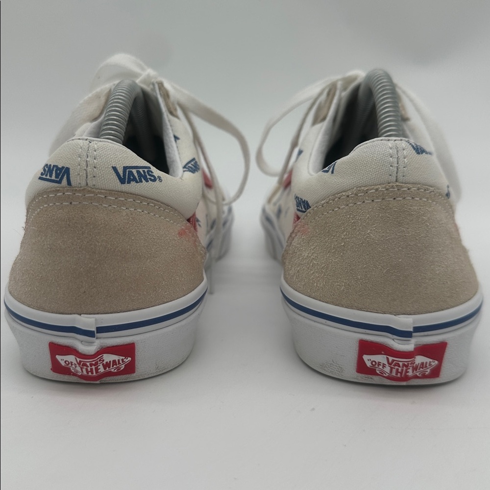 Vans Unisex Old Skool Cream White Low Top Sneakers Men Size 9.5 Womens Size 11.0 - Picture 10 of 14
